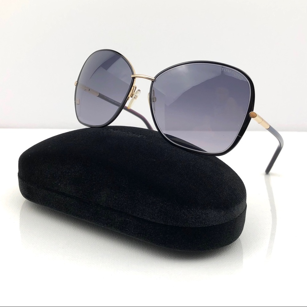 New TOM FORD Solange Black Butterfly Sunglasses - Picture 5 of 16
